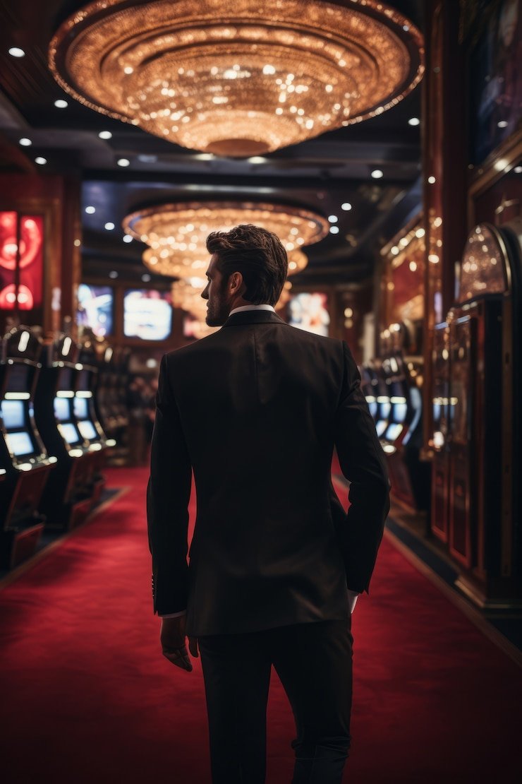 Meja Bandar Poker jawara79 dengan dealer profesional dan pemain di layar seluler